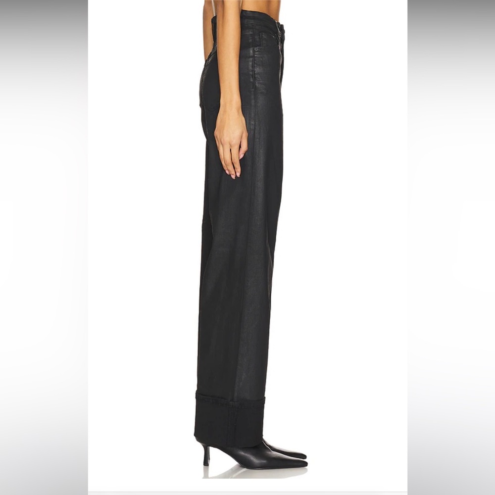 blankNYC Coated Black Franklin Wide Leg High Waisted Spartacus Jeans - Picture 13 of 14
